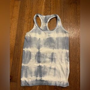 Lululemon Athletica Blue and White Tank Top
